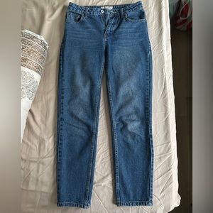Free People Mom Jean in Dark Denim